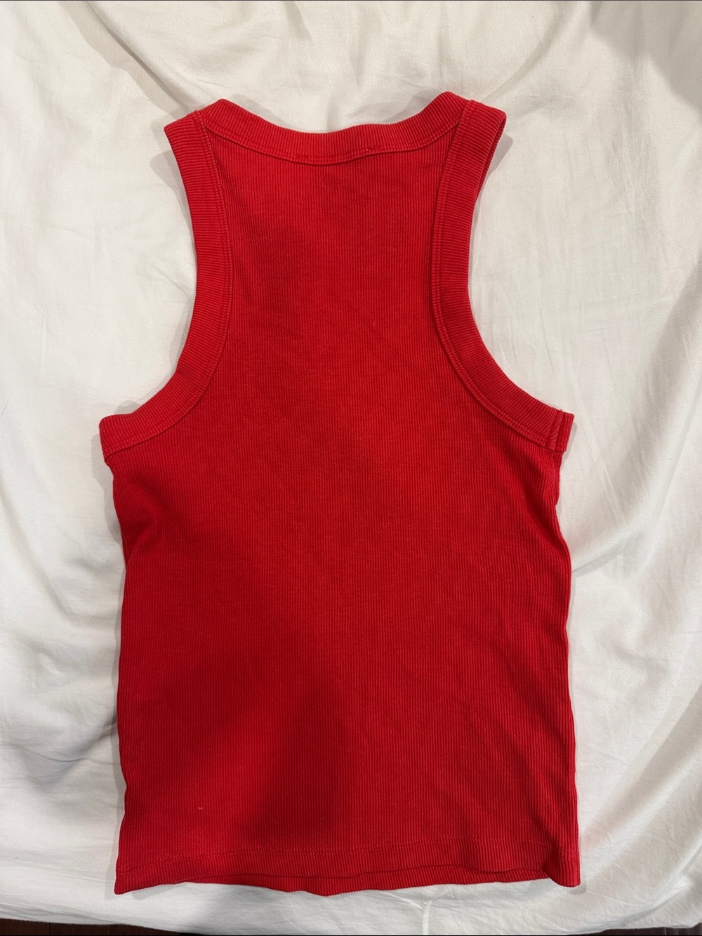 Mango Bright Red Ribbed Racerback Tank - Picture 2 of 2